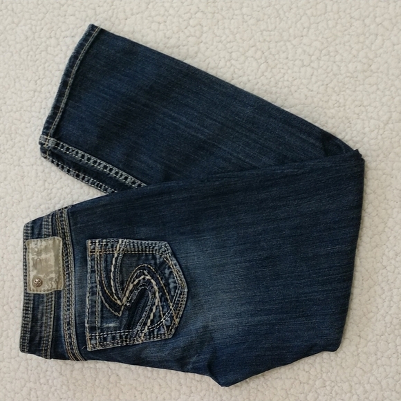 Silver Twisted Capris Size 29 - Picture 1 of 10